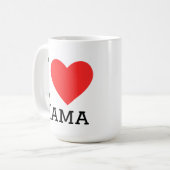 Ich liebe Mama Kaffeetasse (Vorderseite Links)