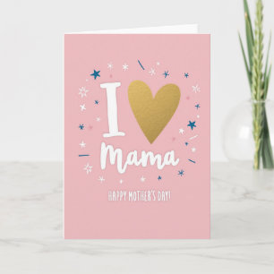 Ich liebe Mama Muttertagskarte Karte