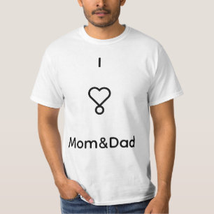 Ich liebe Mama & Papa T-Shirt   Süßes Familienshir
