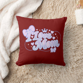 Ich liebe Mama – Pastell Kawaii Design Kissen