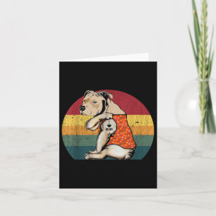 Ich liebe Mama Pitbull Hund Tattoo Blume Vintage M Karte