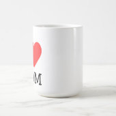 Ich liebe Mama Quadrat-Aufkleber Kaffeetasse (Mittel)