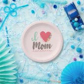 Ich liebe Mama Rosa Pappteller (Party)