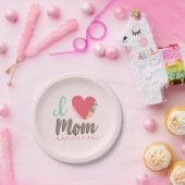 Ich liebe Mama Rosa Pappteller (Party)