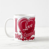 Ich Liebe Mama rot - Herz Kaffeetasse (Links)