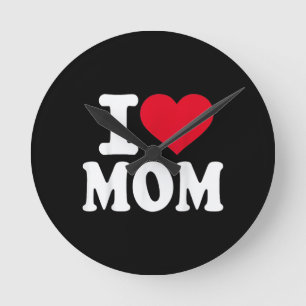 Ich liebe Mama Runde Wanduhr