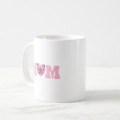 Ich liebe Mama Schmetterling Rosa Kaffeetasse (Vorderseite Links)