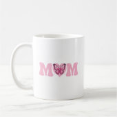 Ich liebe Mama Schmetterling Rosa Kaffeetasse (Links)