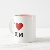 Ich liebe Mama Tasse Herz Grafik Mutter Geschenk (Vorderseite Links)
