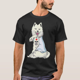 Ich Liebe Mama Tattoo American Eskimo Muttertag T-Shirt