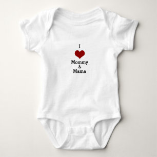 Ich Liebe Mama und Mama Mama Mama Rotes Herz Baby Strampler