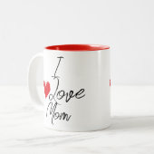 Ich Liebe Mama Zweifarbige Tasse (Vorderseite Links)
