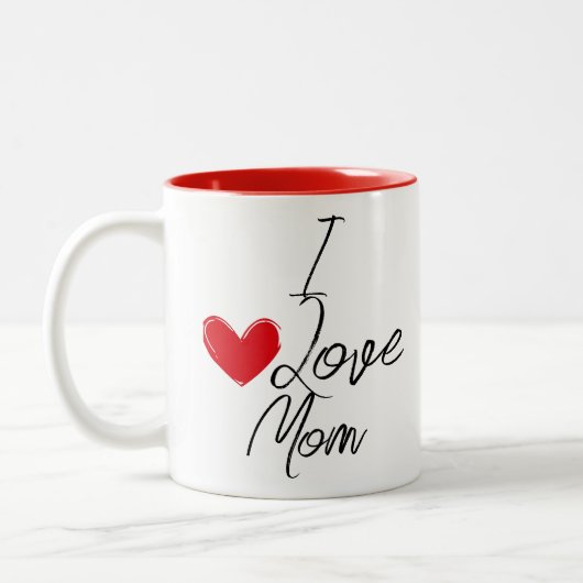 Ich Liebe Mama Zweifarbige Tasse (Links)