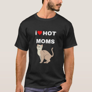 Ich Liebe Mamas Funny Red Heart und Katzen Liebe M T-Shirt