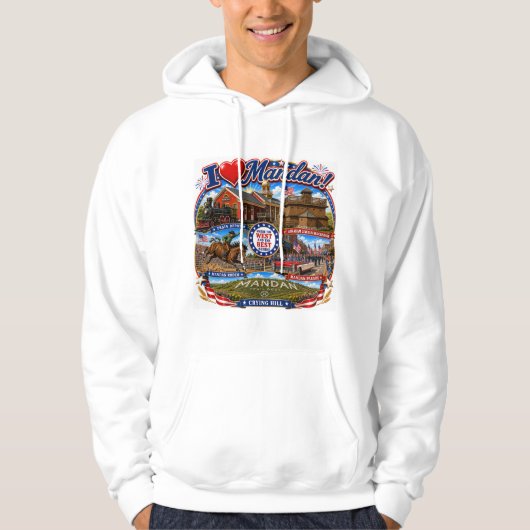 Ich LIEBE Mandan Sweatshirt (Vorderseite)