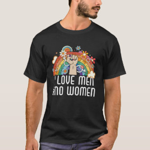 Ich liebe Männer und Frauen Bisexueller Stolz Bise T-Shirt