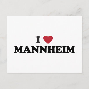 Ich liebe Mannheim Deutschland Postkarte