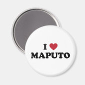 Ich liebe Maputo Mosambik Magnet (Vorderseite/Rückseite)