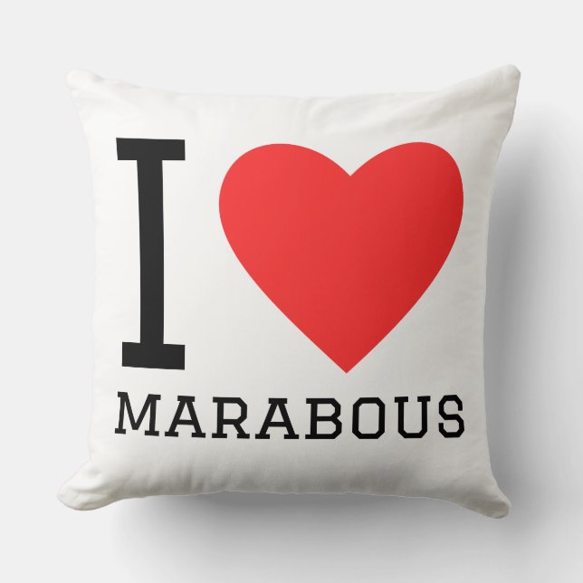 Ich liebe Marabus Kissen (Vorderseite)