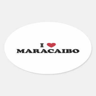 Ich liebe Maracaibo Venezuela Ovaler Aufkleber