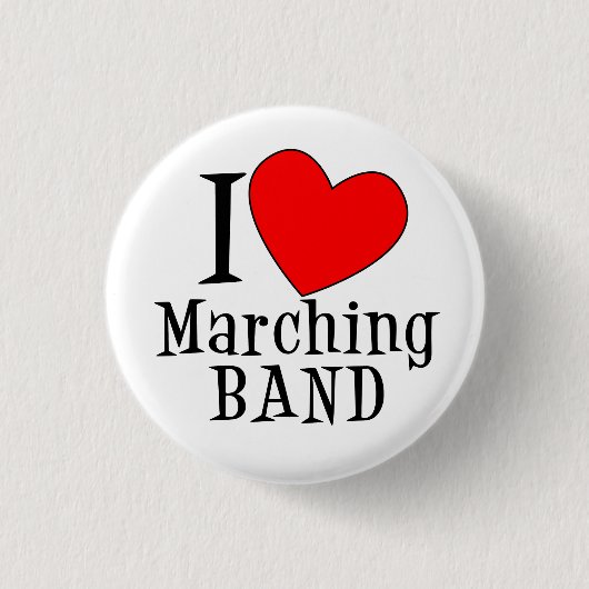Ich liebe Marching BAND Button (Vorderseite)