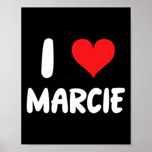 Ich liebe Marcie - Herz - Name Poster