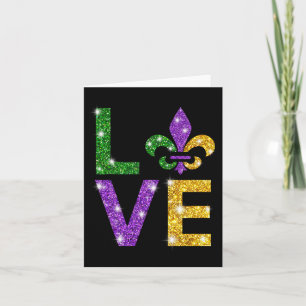 Ich liebe Mardi Gras Mardi Gras-Shirt für Mädchen Karte