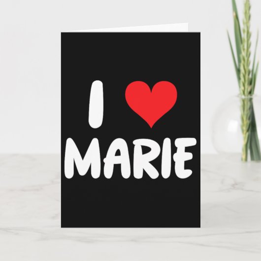 Ich liebe Marie - Herz - Name Karte (Vorderseite)