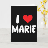 Ich liebe Marie - Herz - Name Karte (Gelbe Blume)
