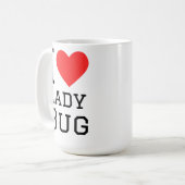 Ich liebe Marienkäfer Kaffeetasse (Vorderseite Links)