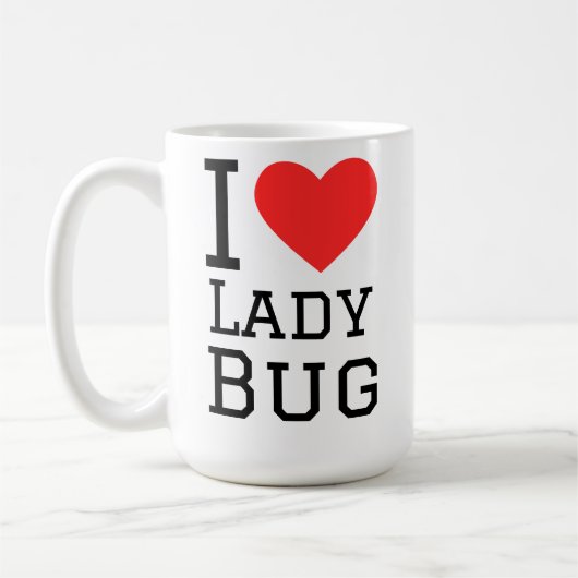 Ich liebe Marienkäfer Kaffeetasse (Links)
