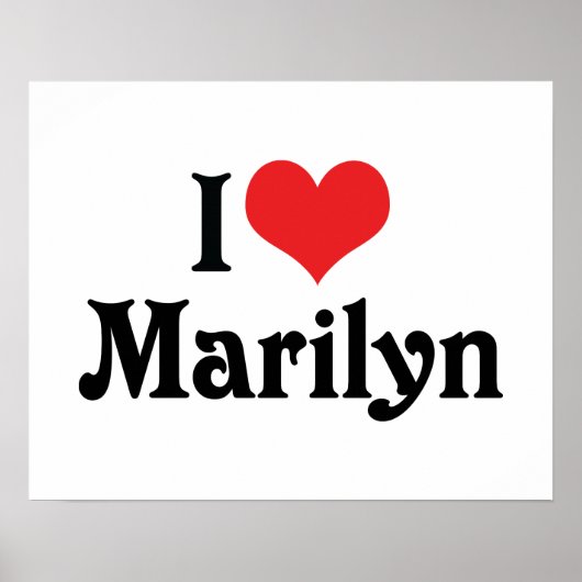 Ich liebe Marilyn Poster (Vorne)