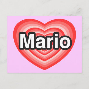 Ich Liebe Mario. Ich Liebe dir Mario. Herz Postkarte