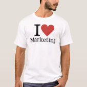 Ich ❤️ Liebe Marketing für Mitarbeiter CUSTOM Männ T-Shirt (Vorderseite)