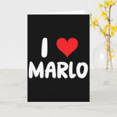 Ich liebe Marlo - Herz - Name Karte (Gelbe Blume)