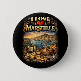 Ich liebe Marseille Button
