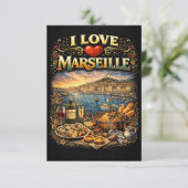 Ich liebe Marseille Dankeskarte (Stehend Vorderseite)