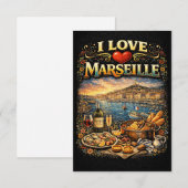 Ich liebe Marseille Dankeskarte (Vorne/Hinten)