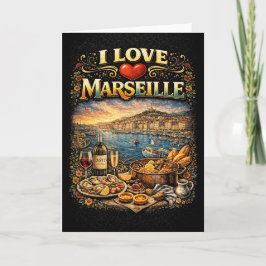 Ich liebe Marseille Feiertagskarte