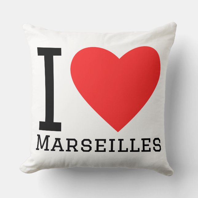 Ich liebe Marseille  Kissen (Vorderseite)