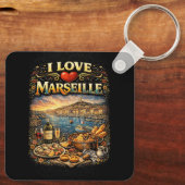 Ich liebe Marseille Schlüsselanhänger (Rückseite)