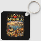 Ich liebe Marseille Schlüsselanhänger (Rückseite)