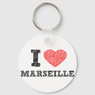 Ich-Liebe-Marseille Schlüsselanhänger