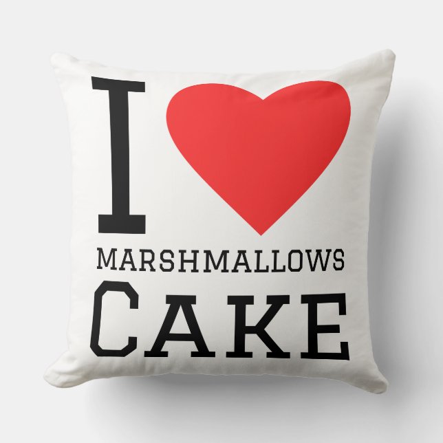 Ich liebe Marshmallow-Kuchen  Kissen (Vorderseite)