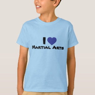 Ich Liebe Martial Arts Blue T-Shirt