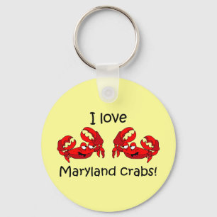 Ich Liebe Maryland Krabben! Schlüsselanhänger
