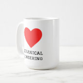 Ich liebe Maschinenbau Kaffeetasse (Vorderseite Links)
