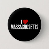 Ich liebe Massachusetts • Ich ♥ Massachusetts Rund Button (Vorderseite)