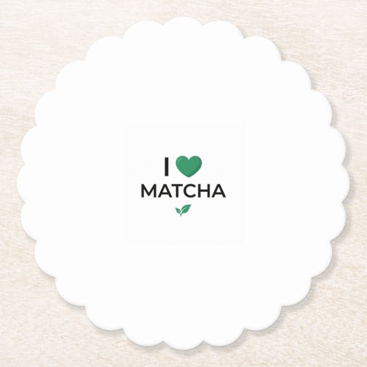 Ich liebe Matcha-Grüntee Minimalist  Untersetzer (Vorderseite)
