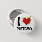Ich liebe Matcha T-Shirt Button (Vorne & Hinten)